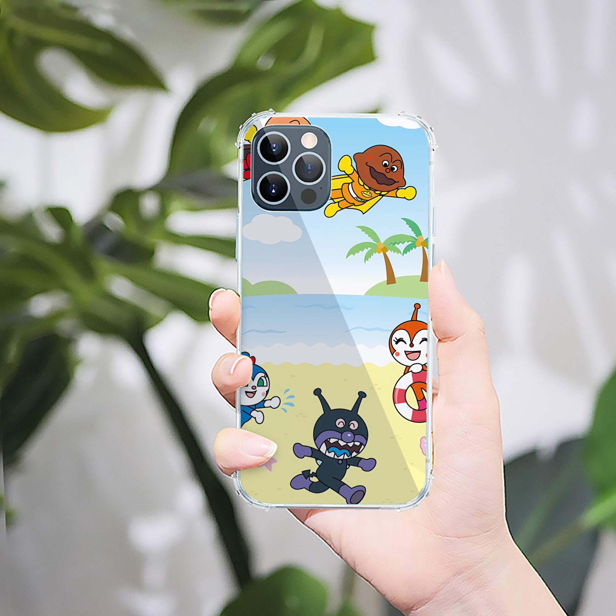 （画像用） アンパンマン Anpanman 【iPhone 12シリーズ対応】透明スマホケース（クリアソフトケース）